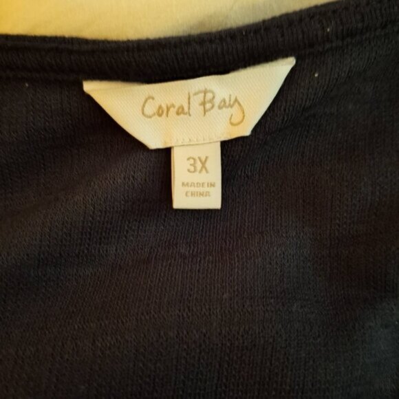 Coral Bay Women's Dark Blue Tunic Top - Picture 4 of 5